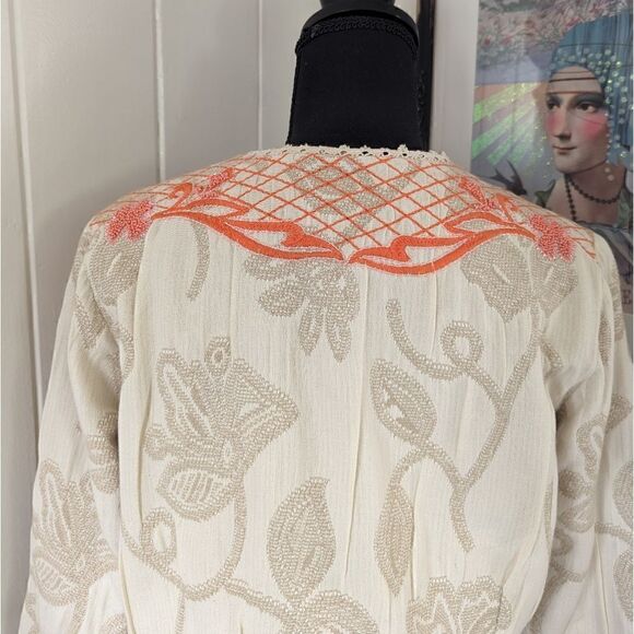 Soft Surroundings XS Cropped Jacket Boho Western Coastal Cowgirl Prairirecore - Picture 9 of 13